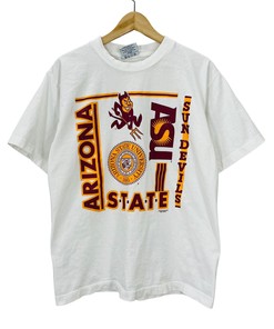 Vintage 80s Vintage Arizona State Sun Devils Big Logo Spell Out NCAA T-Shirt