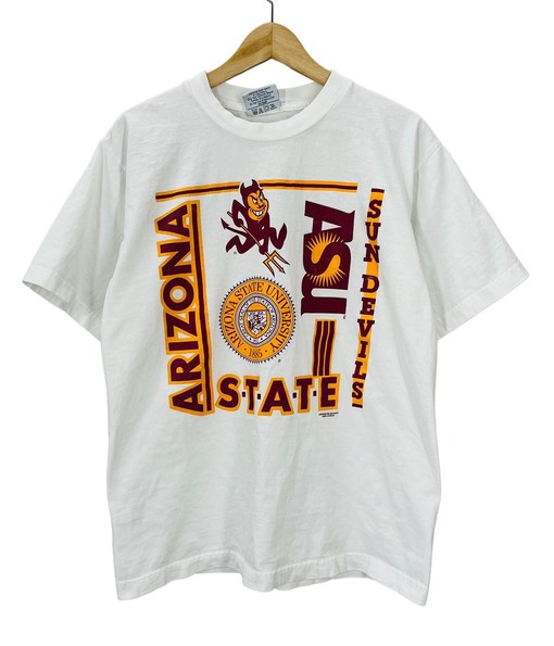 Vintage 80s Vintage Arizona State Sun Devils Big Logo Spell Out NCAA T-Shirt