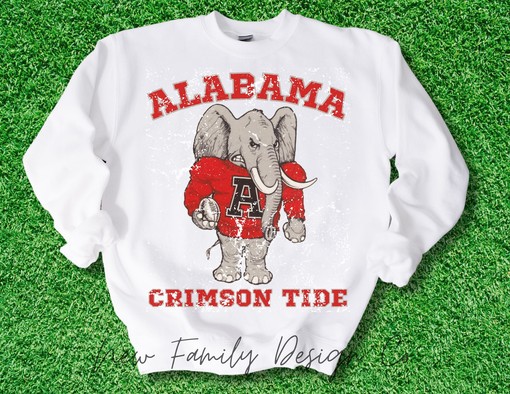 Vintage 90S Alabama Roll Tide University Of Alabama By Red Oak Sportswear Crewneck Sweatshirt With Sport Shirts Girls