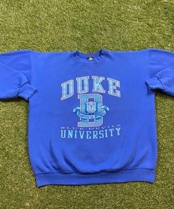 Vintage 90S Duke University Crewneck Sweatshirt, T shirt, Hoodie with Unique Style