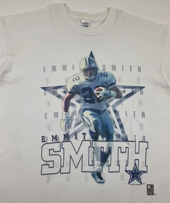 Vintage 90S Emmitt Smith Official Fan Dallas Cowboys Tee, Hoodie and Sweatshirt Great Gift Idea