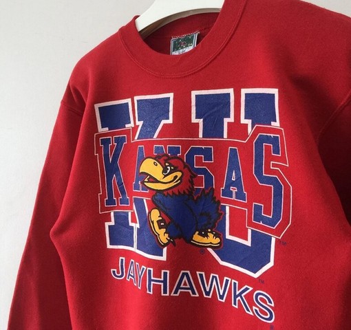 Vintage 90S Kansas University Jayhawks Crewneck Sweatshirt with Kansas Jayhawks Hoodie, Perfect for Fans Ncaa Shirts - Image 2