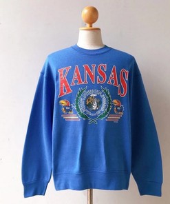 Vintage 90S Kansas University Jayhawks Sweatshirt with Retro Ncaa Shirts, Perfect Gifts For Fans