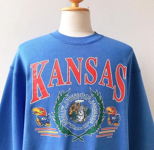 Vintage 90S Kansas University Jayhawks Sweatshirt with Retro Ncaa Shirts, Perfect Gifts For Fans - Image 2