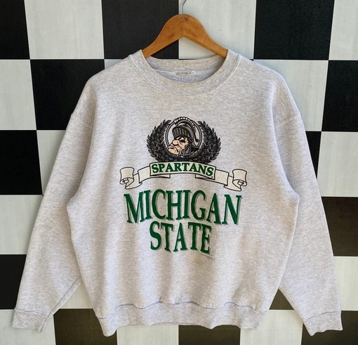 Vintage 90S Michigan University Sweatshirt NCAA Sweater for Fans