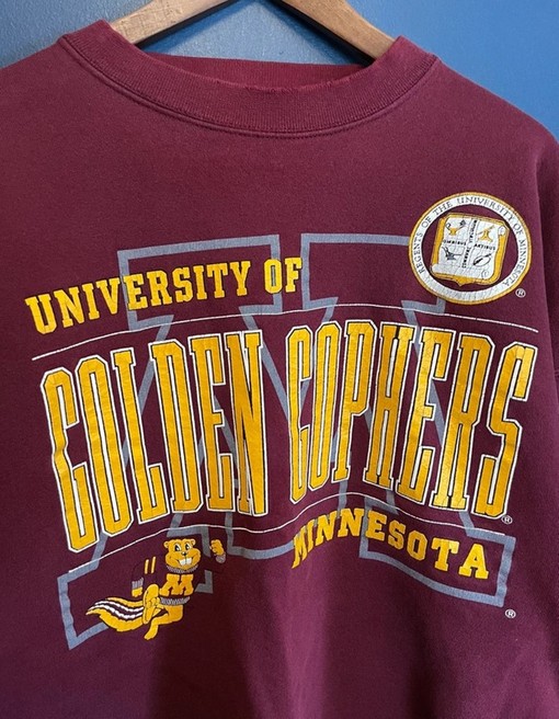 Vintage 90S Minnesota Gophers University Sweatshirt, Awesome Vintage Minnesota University Football Fan - Image 2
