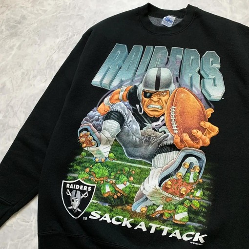 Vintage 90S NFL Los Angeles Raiders T-Shirt - Gift For NFL Fans - Image 2