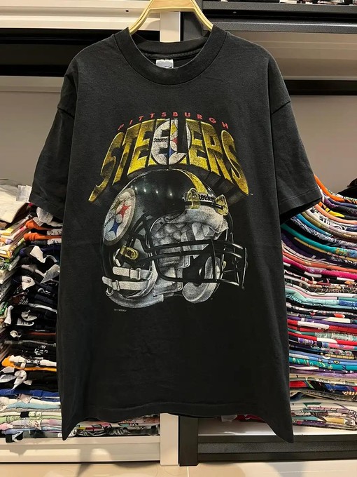 Vintage 90S NFL Pittsburgh Steelers Apparel - T-Shirt Sweatshirt Pullover Hoodie for Fans