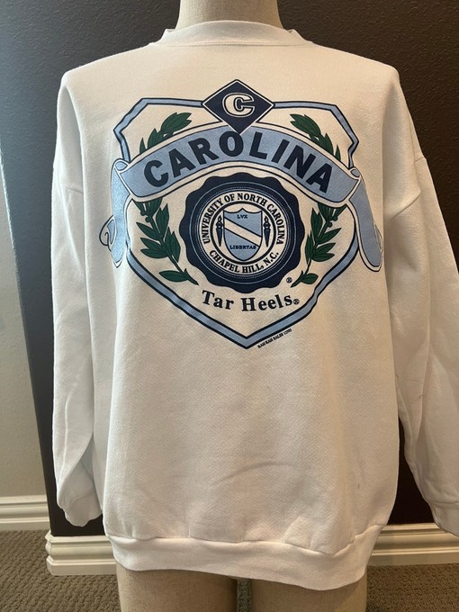 Vintage 90'S North Carolina Tar Heels Crewneck Sweatshirt Hoodie Shirt - Vintage NCAA Shirts for Men
