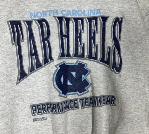 Vintage 90S North Carolina Tar Heels Hoodie - Retro NCAA Shirts - Image 2