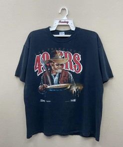 Vintage 90S San Francisco 49ers Gold Miner Football Tee, Sweater, and Hoodie - Great Gift for Beauty Beast Fans