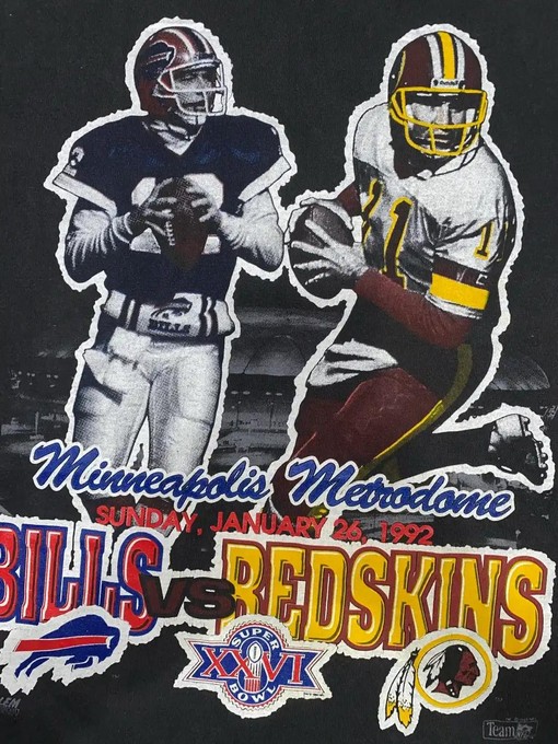 Vintage 90S Super Bowl Bulls Vs Redskins Sports T-Shirt - Gift For Sports Fans - Image 2