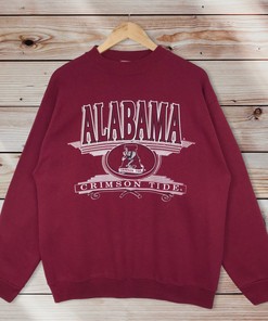 Vintage 90S University Of Alabama Crewneck Sweatshirt Printed Hoodie Shirt Full Size with Retro Ncaa Shirts
