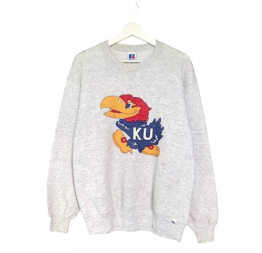 Vintage 90S University Of Kansas Crewneck University Kansas Sweatshirt with Vintage Shirt, Great for Fans