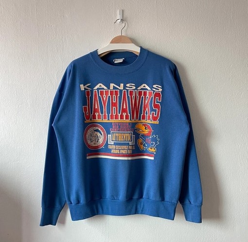 Vintage 90S University Of Kansas Jayhawks Crewneck Sweatshirt, Represent Your Team in Kansas Jayhawks Shirt