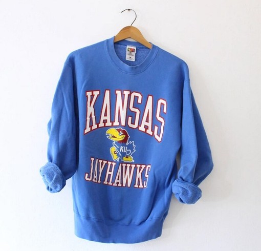 Vintage 90S University Of Kansas Jayhawks Sweatshirt, Perfect for Fans of Kansas Jayhawks Hoodie