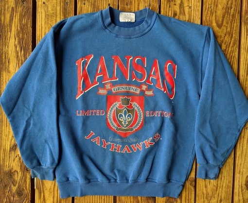 Vintage 90S University Of Kansas Jayhawks Sweatshirt, Your Perfect Jayhawks Sweater
