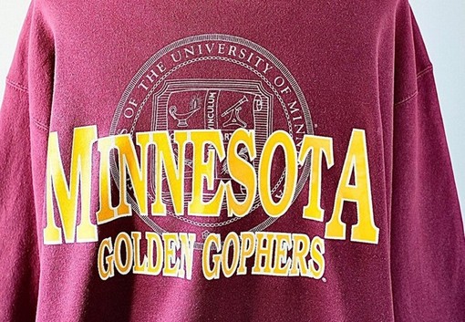 Vintage 90S University Of Minnesota Gophers Golden Sweatshirt, Ideal Gift For Her or Him - Image 2