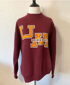 Vintage 90S University Of Minnesota Sweatshirt, Ideal Women's Sweaters & Sweatshirts, Great for Sports College Students