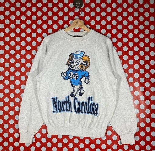 Vintage 90S University Of North Carolina Sweatshirt - NCAA Shirts For Men