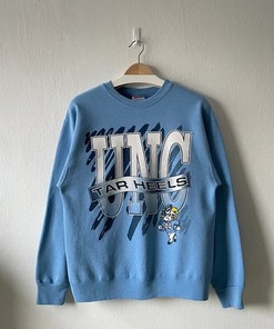 Vintage 90S University Of North Carolina Tar Heels Crewneck Sweatshirt - Retro NCAA Shirts