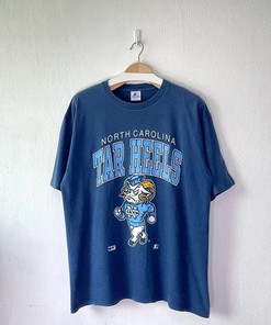 Vintage 90S University Of North Carolina Tar Heels Shirt - College Shirts For Men