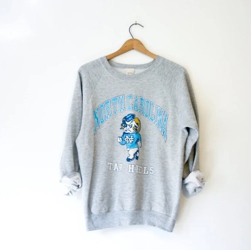 Vintage 90S University Of North Carolina Tar Heels Sweatshirt - NCAA Shirts for Men