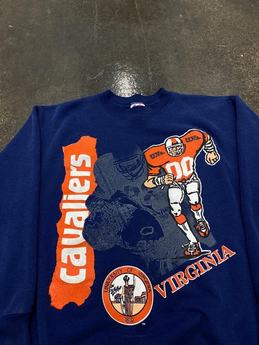 Vintage 90S University Of Virginia Cavaliers Crewneck Sweatshirt, T-Shirt & Hoodie NCAA Gifts - Image 2