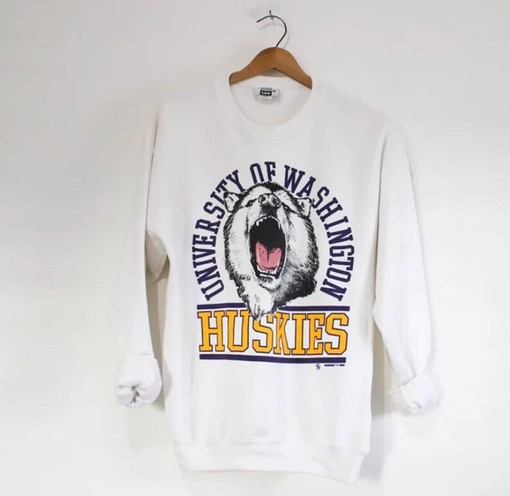 Vintage 90S University Of Washington Huskies Tide Shirt