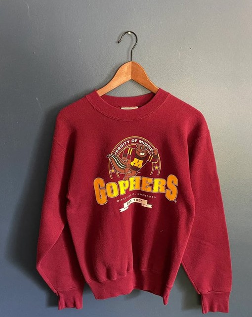 Vintage 90S University of Minnesota Golden Gophers Crewneck Sweatshirt, T-Shirt, Hoodie