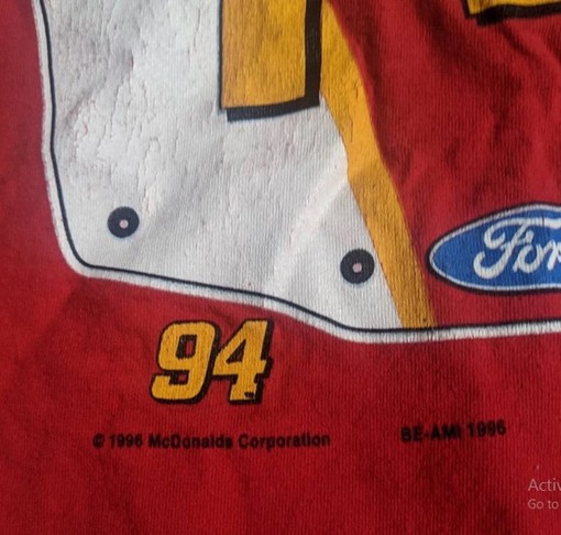 Vintage 90s Bill Elliot #94 Racing NASCAR T-shirt, Vintage 1996 Racing NASCAR Shirt, Retro NASCAR Shirts - Image 3