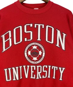 Vintage 90s Boston University Massachusetts Crewneck Sweatshirt - Gift for Her or Him