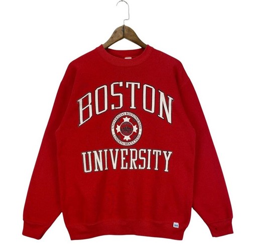 Vintage 90s Boston University Massachusetts Crewneck Sweatshirt - Gift for Her or Him - Image 2