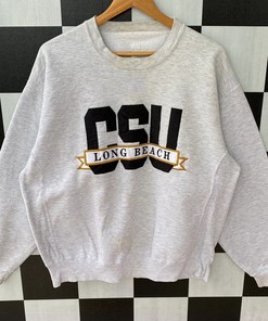 Vintage 90s California State University Long Beach Sweatshirt, NCAA Shirts for Men, Hoodie
