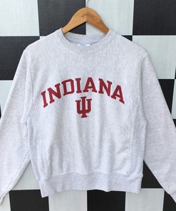 Vintage 90s Champion Indiana University Sweatshirt, Big Logo Champion Indiana University Pullover Shirt