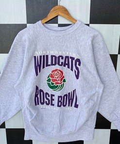 Vintage 90s Champion Northwestern Wildcats Rose Bowl Sweatshirt - Fan Apparel