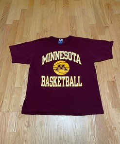 Vintage 90s Champion University of Minnesota Basketball Short Sleeve T-Shirt for Football Lover Gifts