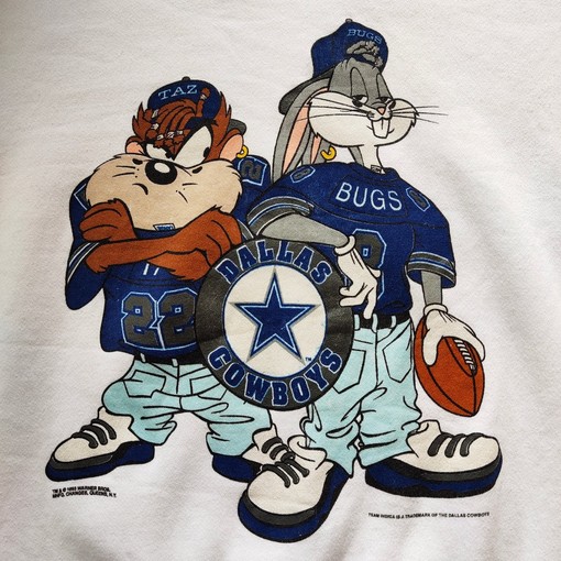 Vintage 90s Dallas Cowboys Tazmania Unisex Sweatshirt Hoodie Shirt Great for NFL Fans - Image 3