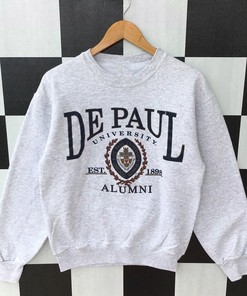 Vintage 90s De Paul University Chicago Sweatshirt, T shirt, Hoodie, College Shirts