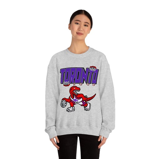 Vintage 90's Dinosaur NBA Sweatshirt Hoodie Shirt for Toronto Raptors Fans - Image 3