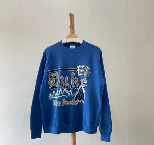 Vintage 90s Duke Blue Devils University Crewneck Sweatshirt, T shirt, Hoodie with a Retro Look