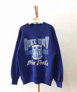 Vintage 90s Duke University Blue Devils Crewneck Sweatshirt, T shirt, Hoodie in a Retro Style