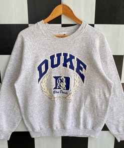 Vintage 90s Duke University Sweatshirt Crewneck, Blue Devils Duke University Pullover Shirt with Classic Design