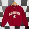 Vintage 90s Florida State Sweatshirt - Jumper Florida State Crewneck - Big Logo Florida State Pullover Shirt