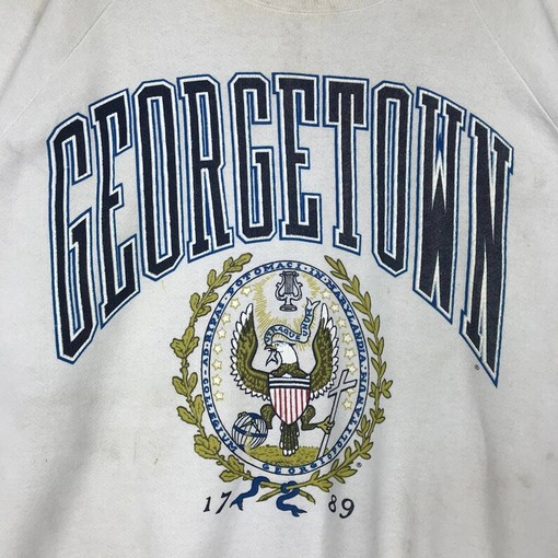 Vintage 90s Georgetown University Hoyas Crewneck Sweatshirt - NCAA Shirts for Men and Women - Image 2