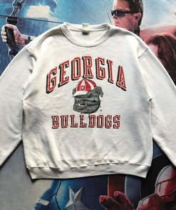 Vintage 90s Georgia Bulldogs Crewneck Sweatshirt - State University Shirt for Fans