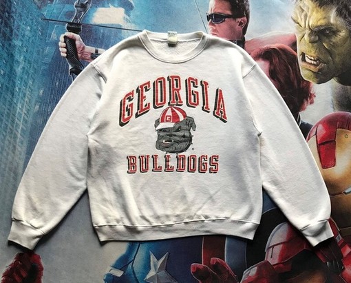 Vintage 90s Georgia Bulldogs Crewneck Sweatshirt - State University Shirt for Fans