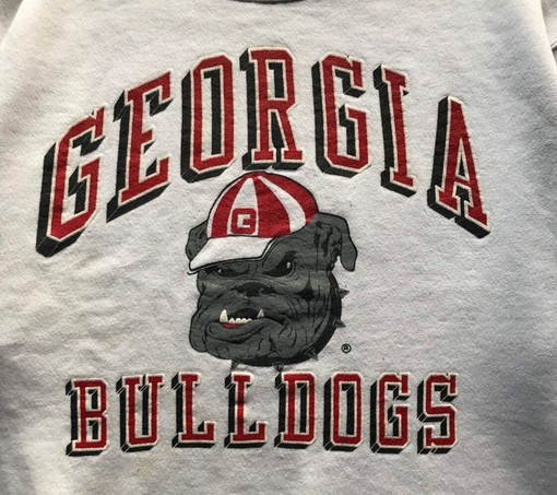 Vintage 90s Georgia Bulldogs Crewneck Sweatshirt - State University Shirt for Fans - Image 2