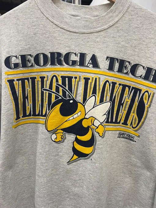 Vintage 90s Georgia Tech Yellow Jackets Apparel Set - College Shirts for Fans - Image 2