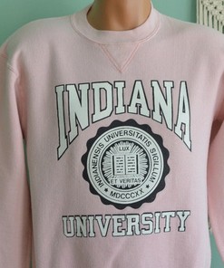Vintage 90s Indiana University Hoosiers School Seal Pullover for NCAA Fans - Show Your State University Spirit
